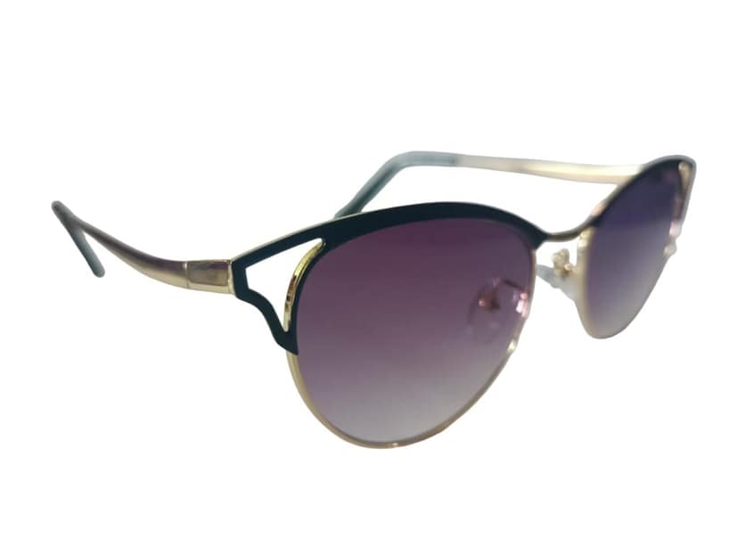 MD Style UV Protected Full Rim Cat Eye Metal Frame Sunglasses/Girls - Women Fashion Sunglasses view 4