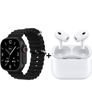 OLIVEOPS Combo Smart Watch Bluetooth Bluetooth Earphone In Ear Active Noise cancellation White