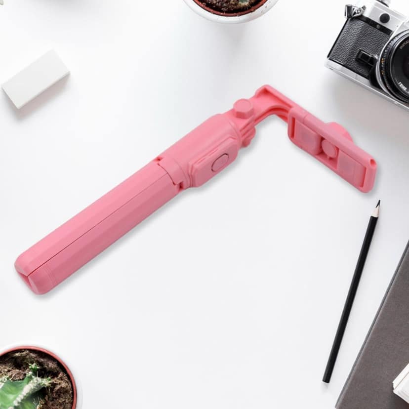 Portable Foldable Selfie Stick with Remote Control, 3-Axis Tripod Hand Stabilizer for Smartphones, TikTok Vlog YouTuber Video Recording (1 Pc) view 3