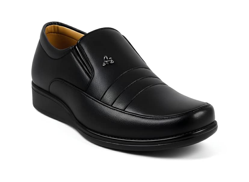 WUGO::Latest Trendy Men Formal Shoes|Black Moccasin Shoes|Office Shoes For Men's & Boys (Free Home Delivery)