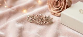 Luxury Floral Crystal Hair Barrette