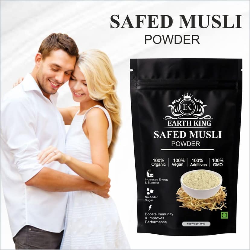EARTH KING Safed Musli Powder (Chlorophytum Borivilianum) for Men & Women � 100Gm view 2