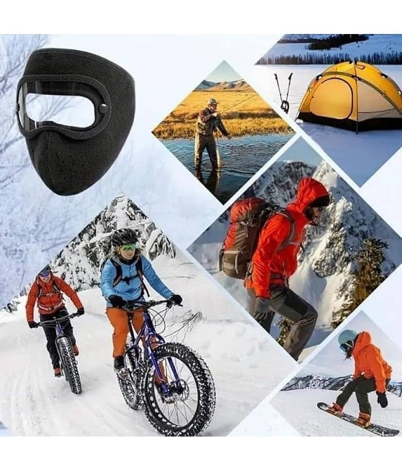 Unisex Full Winter Face Mask Windproof And Sun Protection Warm Eye Protection Screen Goggles Cycling and Bike Mask For Women and Men view 2