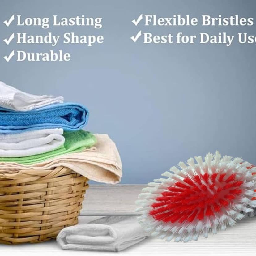 JMP BRUSH Premium Multipurpose Cloth Brush, with Soft & Hard Bristles, Assorted, Plastic Pack of 1 view 4