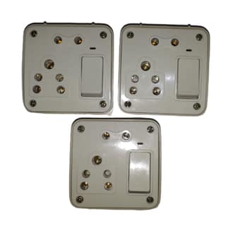 2+1 Electric Switch Socket/Board(Total 3 Pcs)