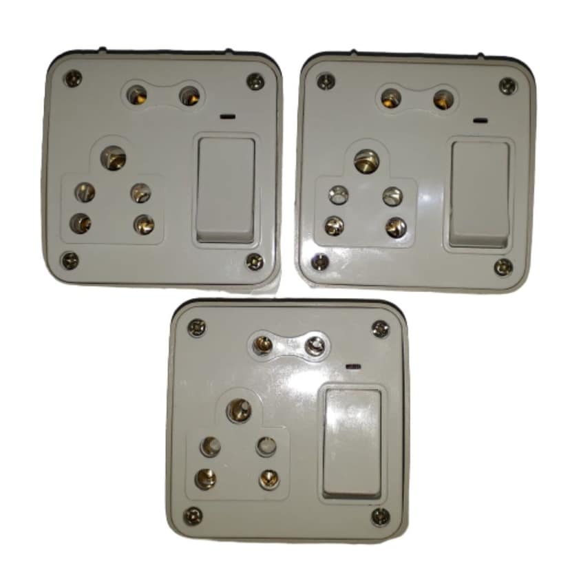2+1 Electric Switch Socket/Board(Total 3 Pcs) view 2