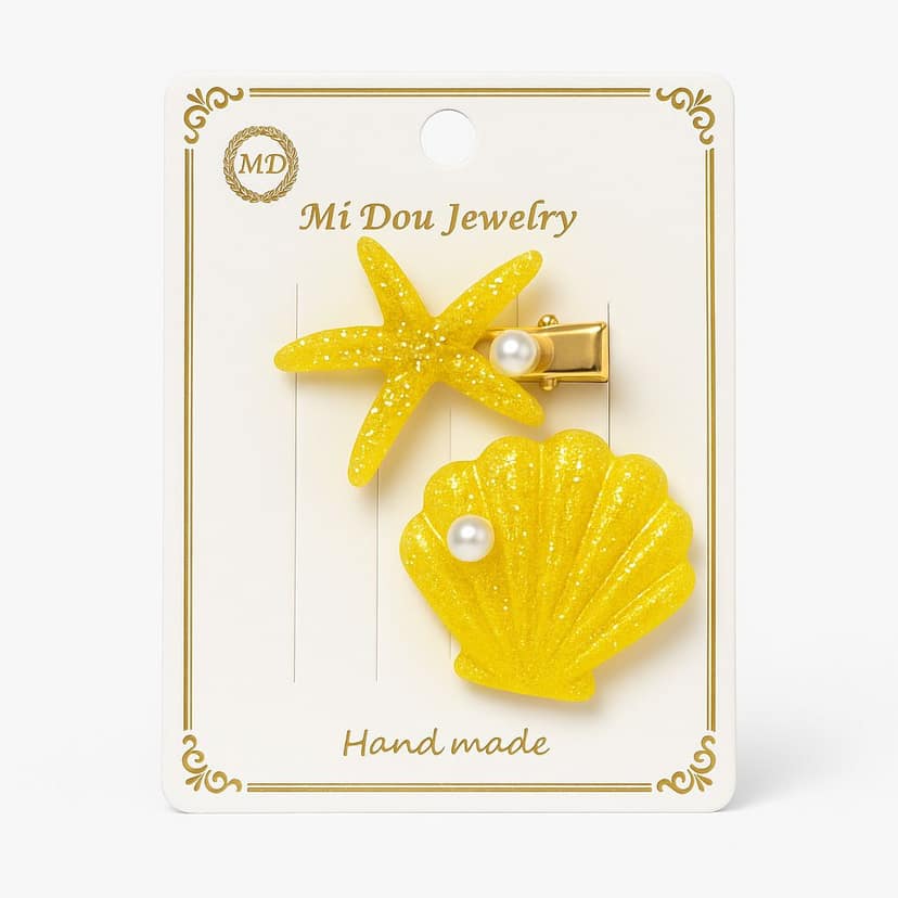 STARFISH & SHELL HAIR PINS