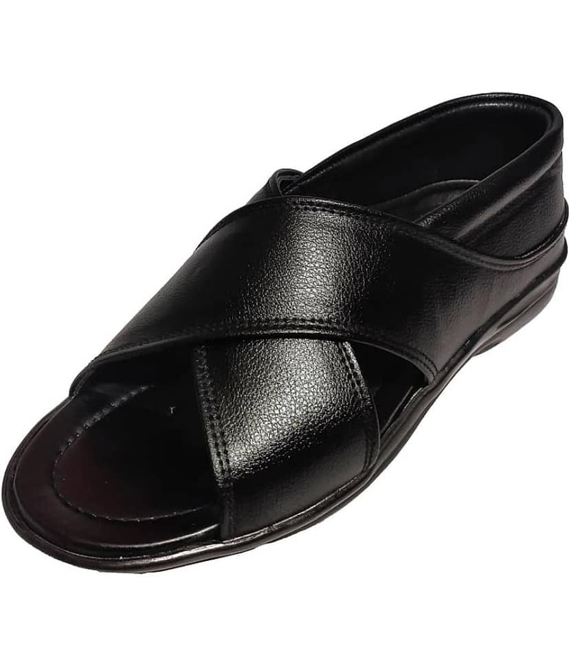 RAGE GAZE - Black Men's Sandals