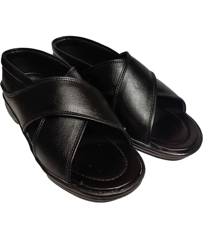 RAGE GAZE - Black Men's Sandals view 2