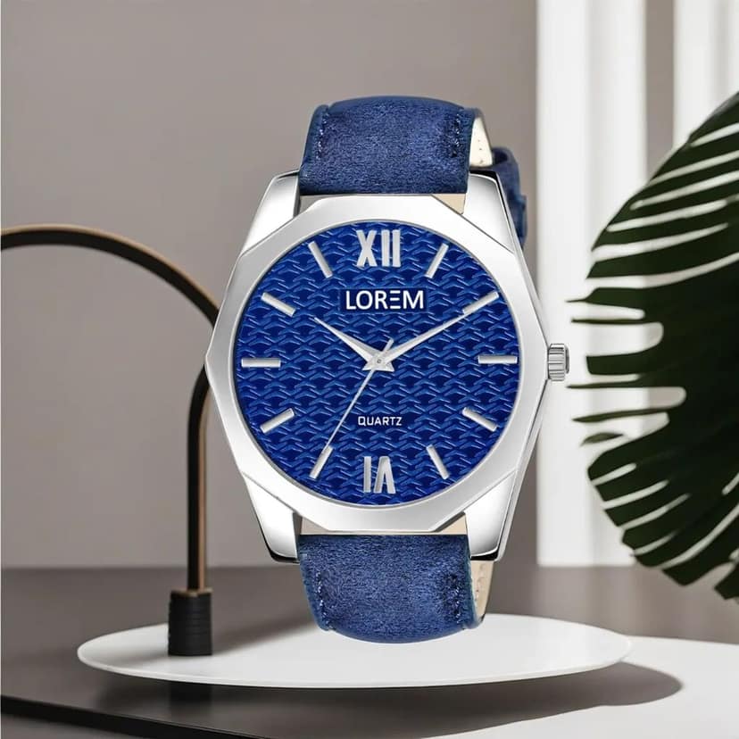 LOREM 3D Embossed Dial Analog Watch for Men view 2
