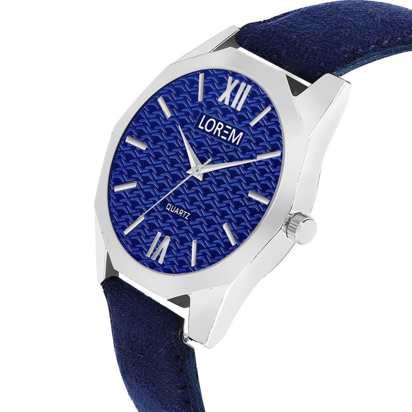 LOREM 3D Embossed Dial Analog Watch for Men view 4