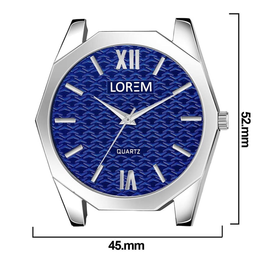 LOREM 3D Embossed Dial Analog Watch for Men view 5
