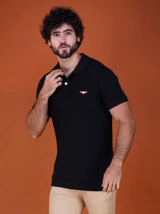 Solid Polo Shirt-Block