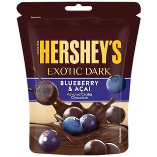 Hersheys Exotic Dark Flavored Center Chocolate - Blueberry & Acai, 33.3 G