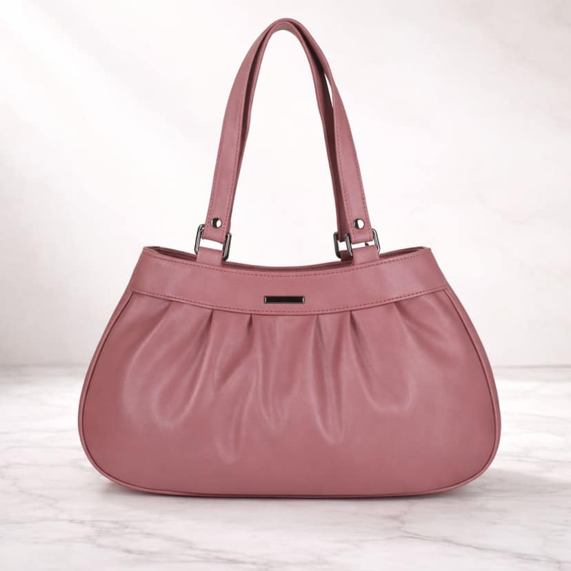 Elegant Women’s Pleated Handbag with Dual Shoulder Straps | Daily Use Stylish Purse view 2