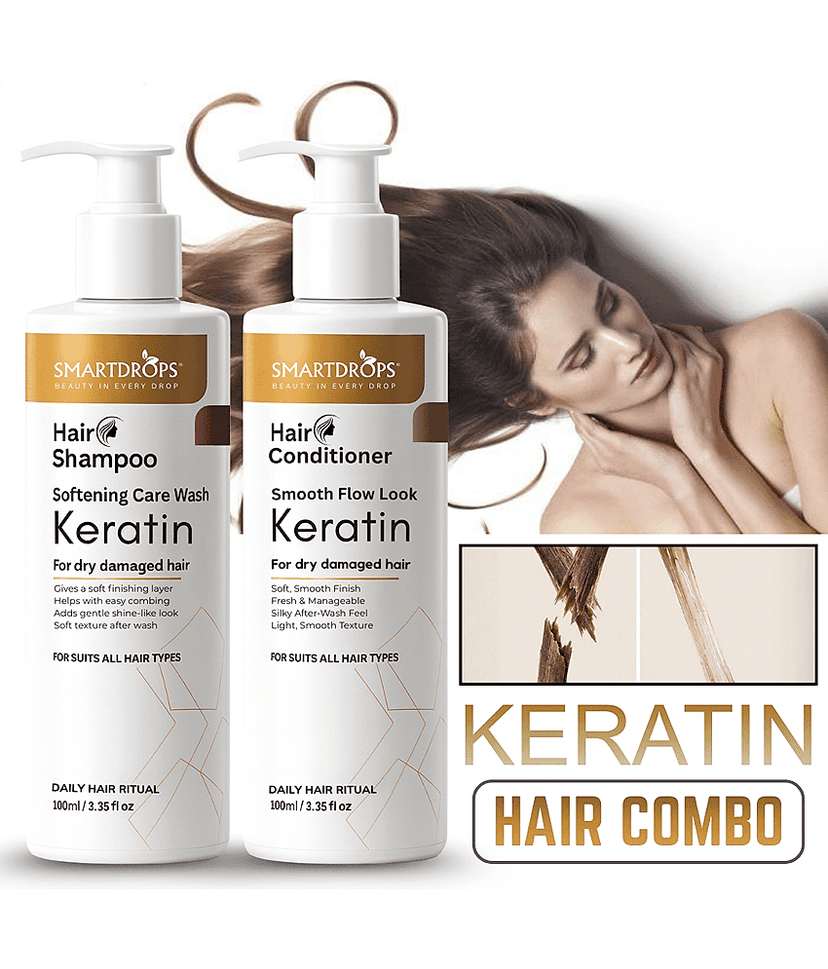 Smartdrops Keratin Protein Shampoo & Conditioner Combo Pack