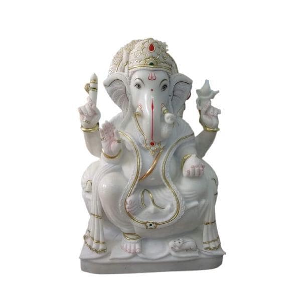 Ganapathi Statue - 2 Feet (White Marble)