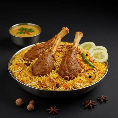 Mutton Biryani (3 Piece Mutton)