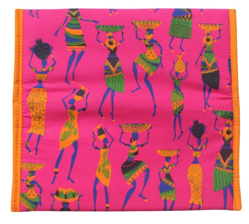 Mandhania Handcrafted Warli Print Women Wallet|Clutch|Ladies Purse Pack 1 Pink view 3