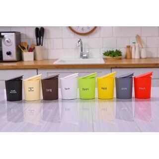 (Pack of 8) Kitchen Storage Spice Boxes for Kitchen Plastic Containers Set Spice Jars Kitchen Storage Masala Storage Organizer Containers Boxes 300 ML Each (Multicolor) view 6