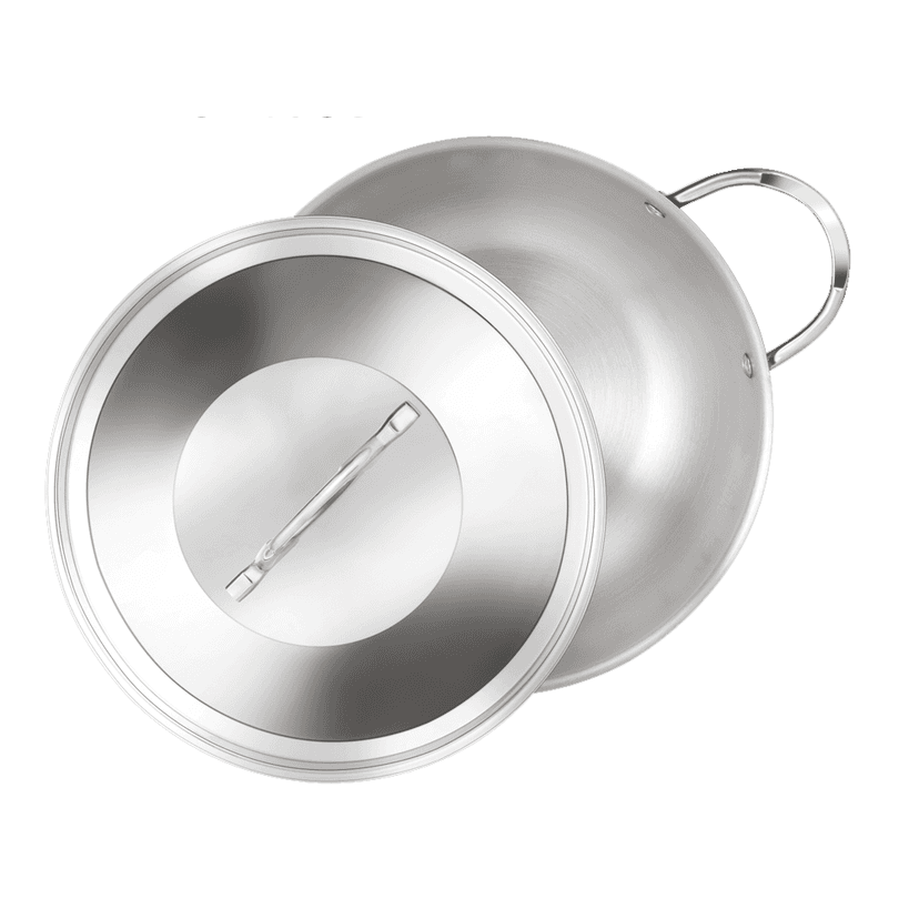 Premier 3-ply Clad Stainless Steel Kadai - 24 cm view 2