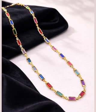 shankhraj mall Multicolor Metal Necklace ( Pack of 1 )