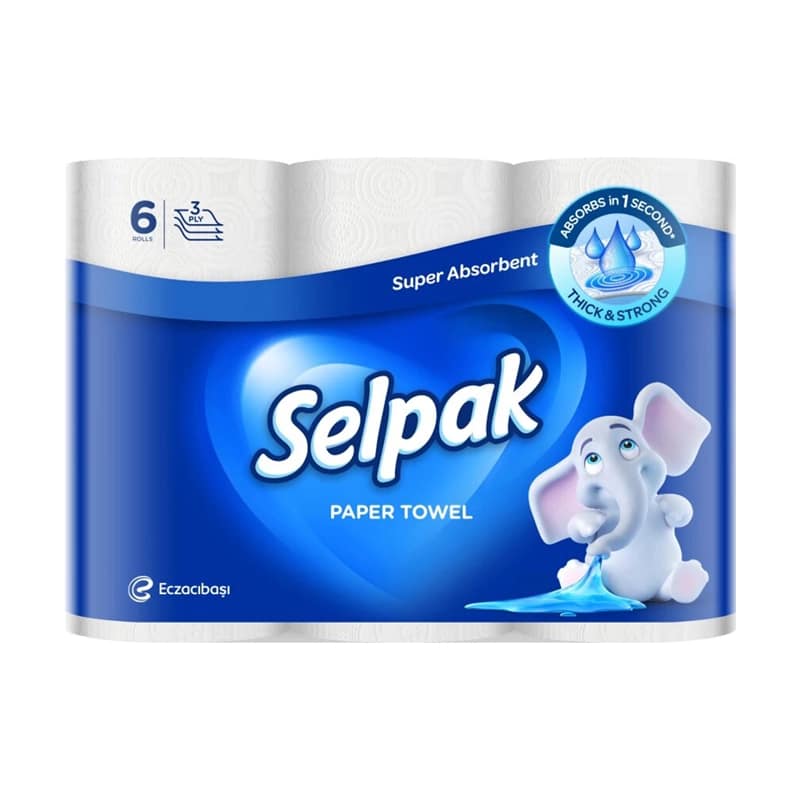 3 Ply Paper Towel 6pc-6 Rolls