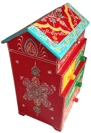 Wood To Cart® Handmade Decorative Hand Painted Woooden Elephant Shape Box for Jwellery, Storage view 2