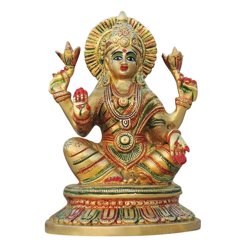 Brass Showpiece Laxmi Ji God Idol Statue (BSMAS497 L) view 2