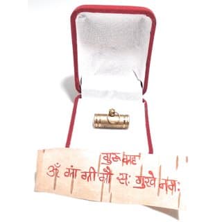 Sarv Sidhi guru greh Shanti Ashtadhatu Tabiz Yantra With Mantra on Bhojpatra view 2