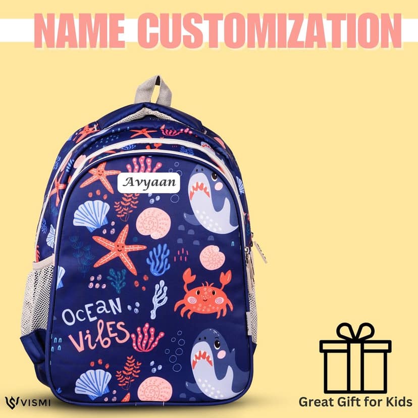 VISMIINTREND School Backpack Bags for Kids | School Bags | Water Resistant | Casual | Picnic | Travel | 5 to 10 Years School Backpack | Bag for Boys | Girls view 3