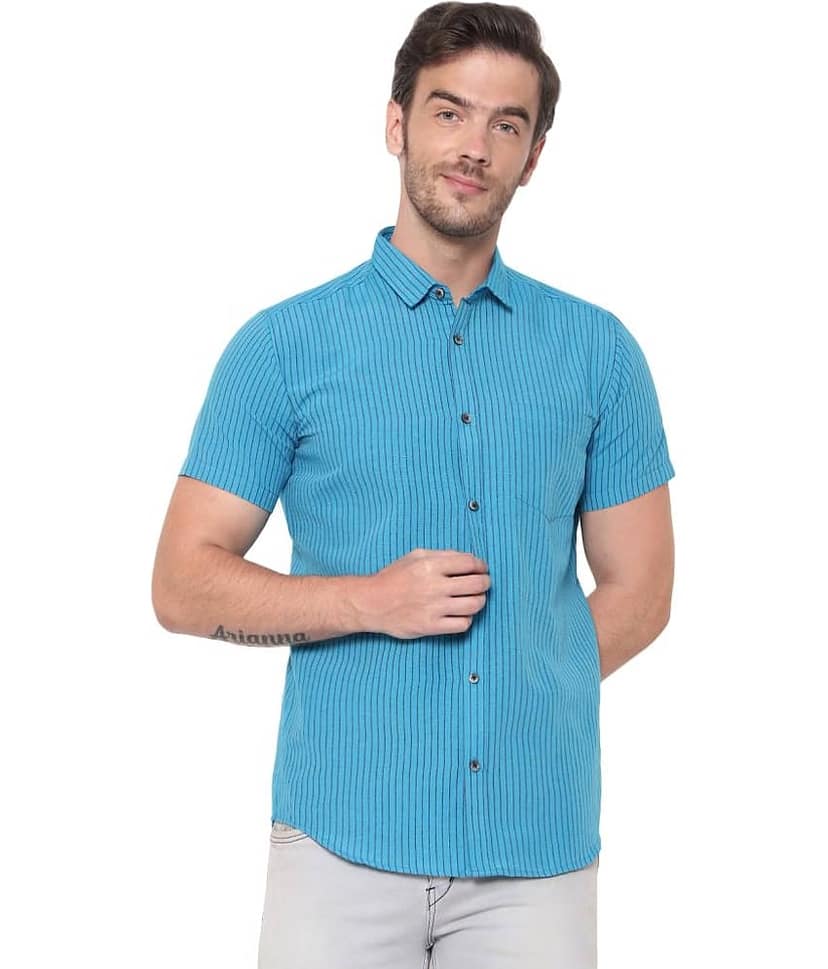 Latest Chikan - Orange Cotton Blend Regular Fit Men's Casual Shirt (Pack of 1)