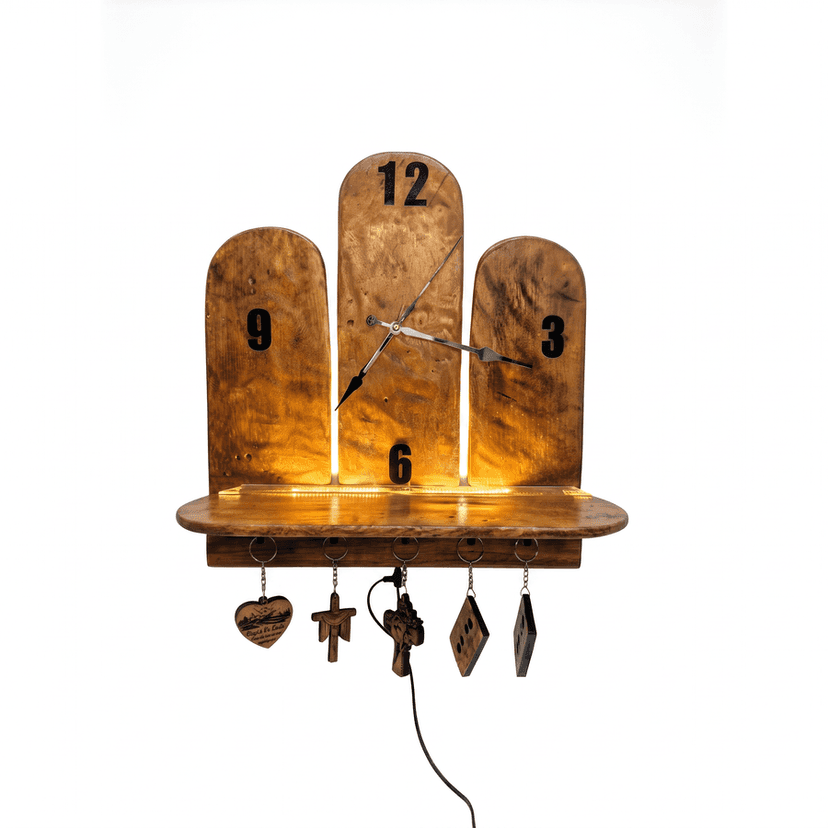 WOODEN WALL CLOCK - MONOLITH view 2