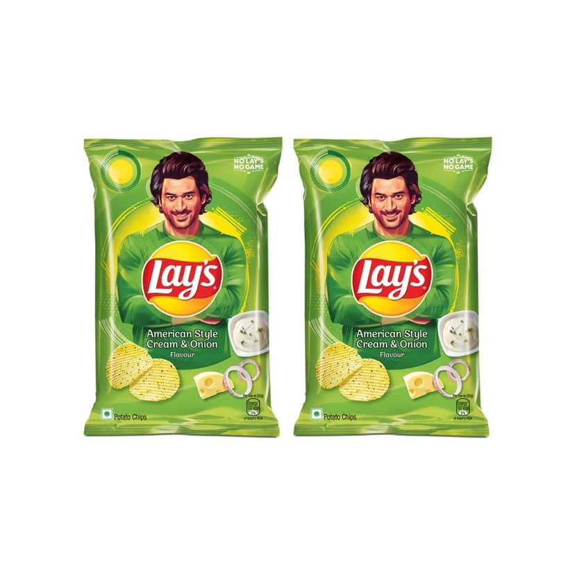 Lay's American Style Cream & Onion Potato Chips (157 g) - Pack of 2 view 2