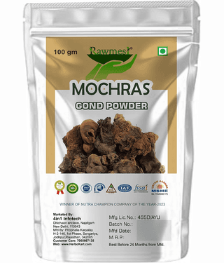 Rawmest Natural Mochras Gond, Bone Health Raw Herb 100 Gm Pack of 1