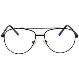 Hrinkar Trending Eyeglasses: Brown Pilot Optical Spectacle Frame For Men & Women |HFRM55109-BWN view 2