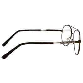 Hrinkar Trending Eyeglasses: Brown Pilot Optical Spectacle Frame For Men & Women |HFRM55109-BWN view 3