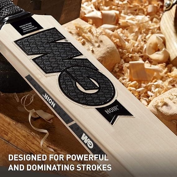 TEKNAXO | GM Noir 303 English Willow Cricket Bat for Men and Boys | Cross Weave Tape on The Face| Short Handle| Lightweight | Free Cover