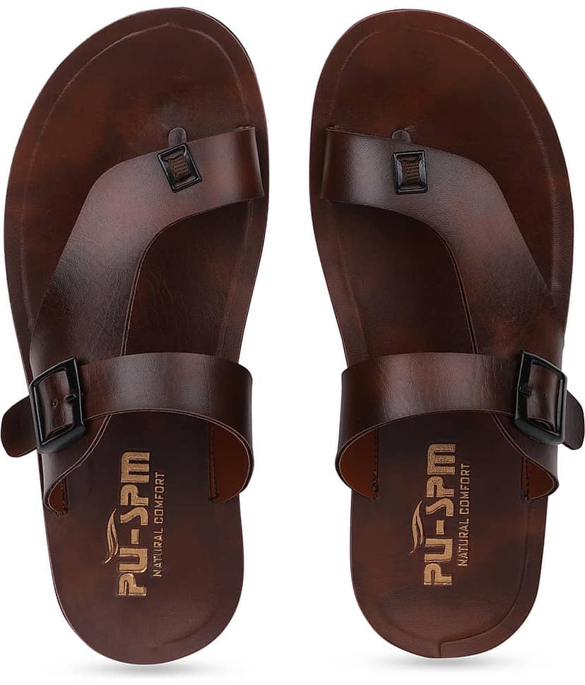 PU-SPM Brown Men's Daily Slipper