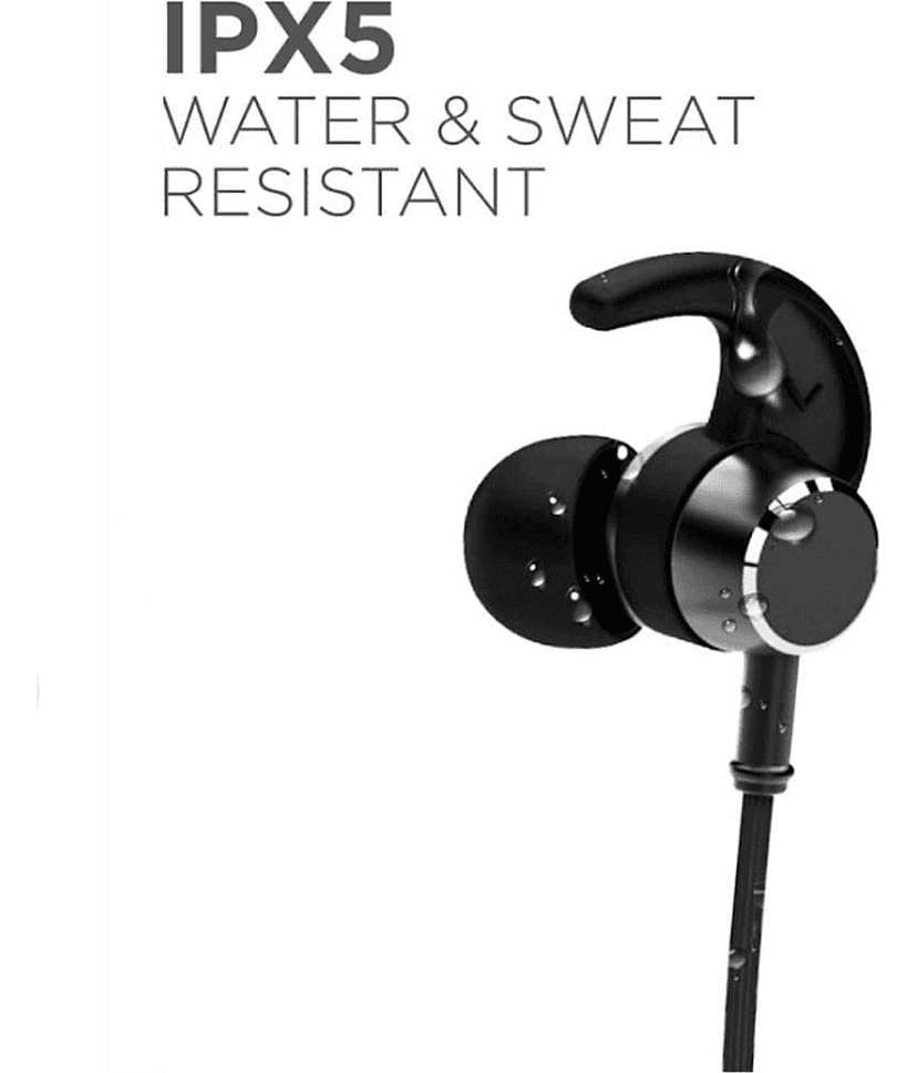 Neo ROKERZ Bluetooth Bluetooth Neckband On Ear 40 Hours Playback Active Noise cancellation IPX4(Splash & Sweat Proof) Black view 2