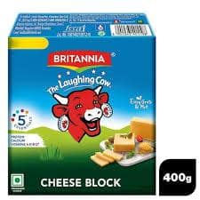 Britannia The Laughing Cow Cheese For Pizza Block, 400 G Carton