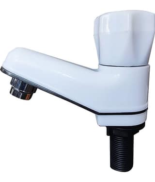 POLO PVC Plastic Pillar Tap For Bathroom / Washbasin Plastic (ABS) Bathroom Tap (Bib Cock)