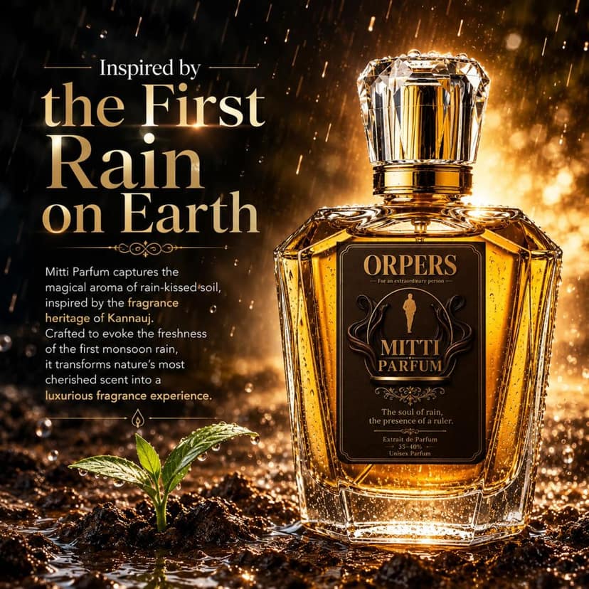 ORPERS Mitti Extrait de Parfum - Long Lasting Luxury Fragrance for Men & Women | Premium Unisex Perfume | Petrichor Scent 35% Oil view 2