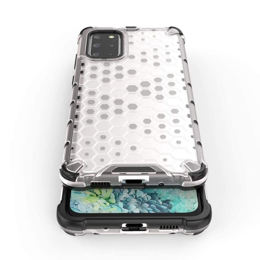 Faircost Hybrid Shockproof Back Cover for Samsung Galaxy S20 Plus Hard Outside Soft Inside- (Polycabonate::Transparent) view 3