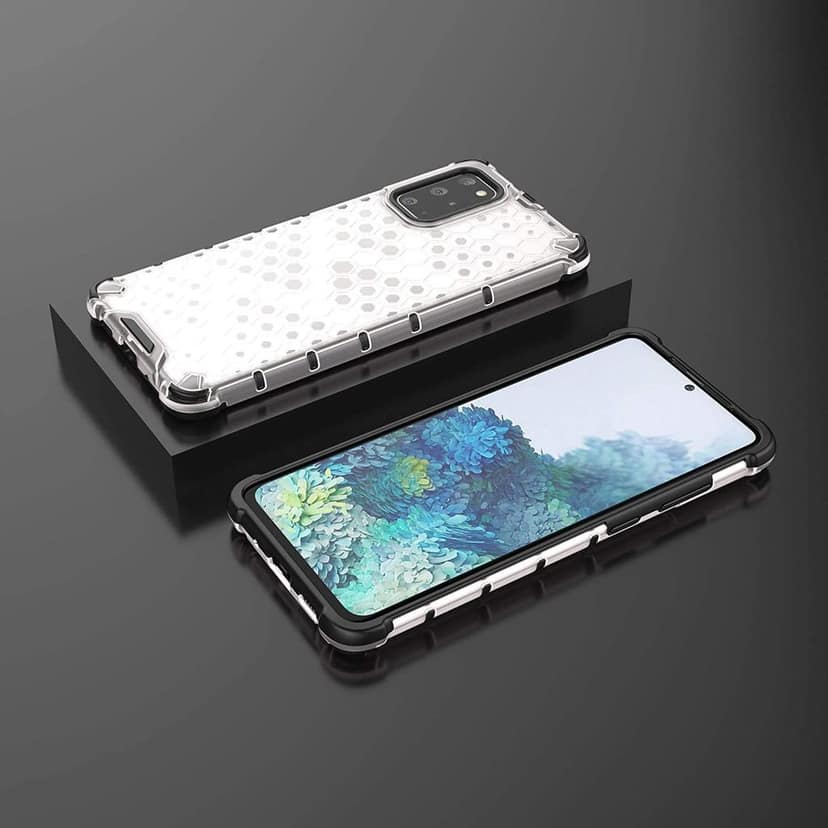Faircost Hybrid Shockproof Back Cover for Samsung Galaxy S20 Plus Hard Outside Soft Inside- (Polycabonate::Transparent) view 4
