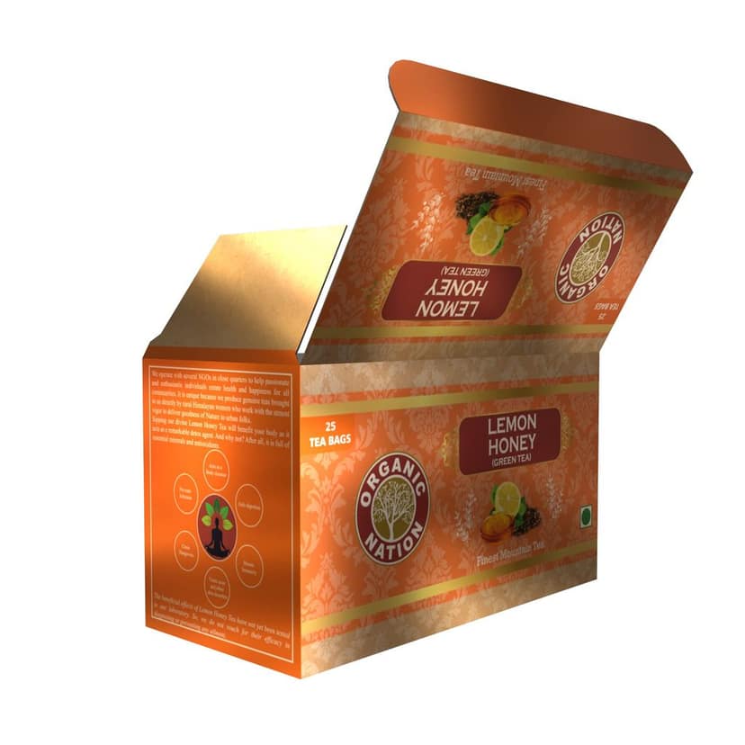 ORGANIC NATION Lemon Honey Tea | Premium Single Estate Teas | Fresh and Pure, Natural Immunity Booster Crafted For Tea/Chai Lovers| Healthy Superfood view 3