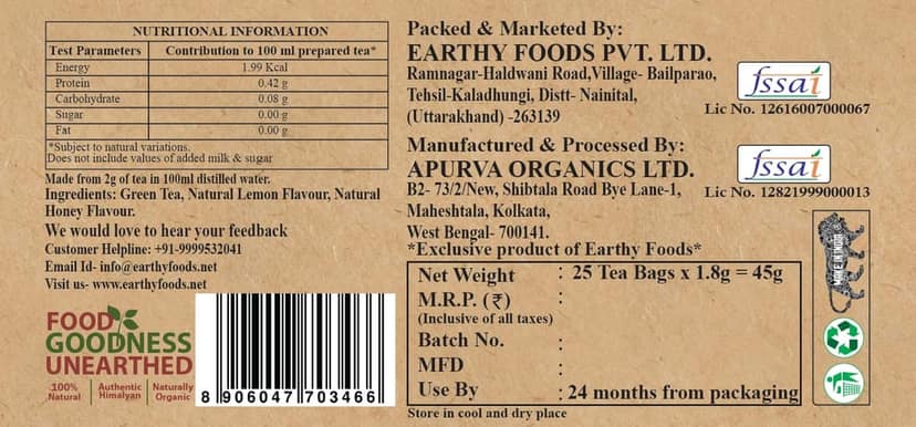 ORGANIC NATION Lemon Honey Tea | Premium Single Estate Teas | Fresh and Pure, Natural Immunity Booster Crafted For Tea/Chai Lovers| Healthy Superfood view 5