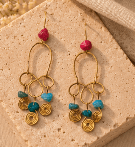 Handmade Brass Clay Bead Jewellery for Traditional and Casual Wear