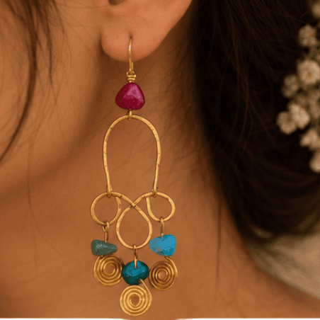Handmade Brass Clay Bead Jewellery for Traditional and Casual Wear view 2