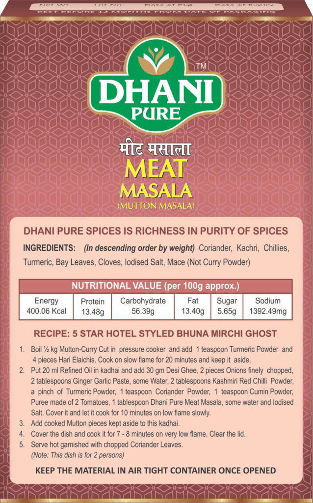 Dhani Pure Meat Masala Box, 100g view 2